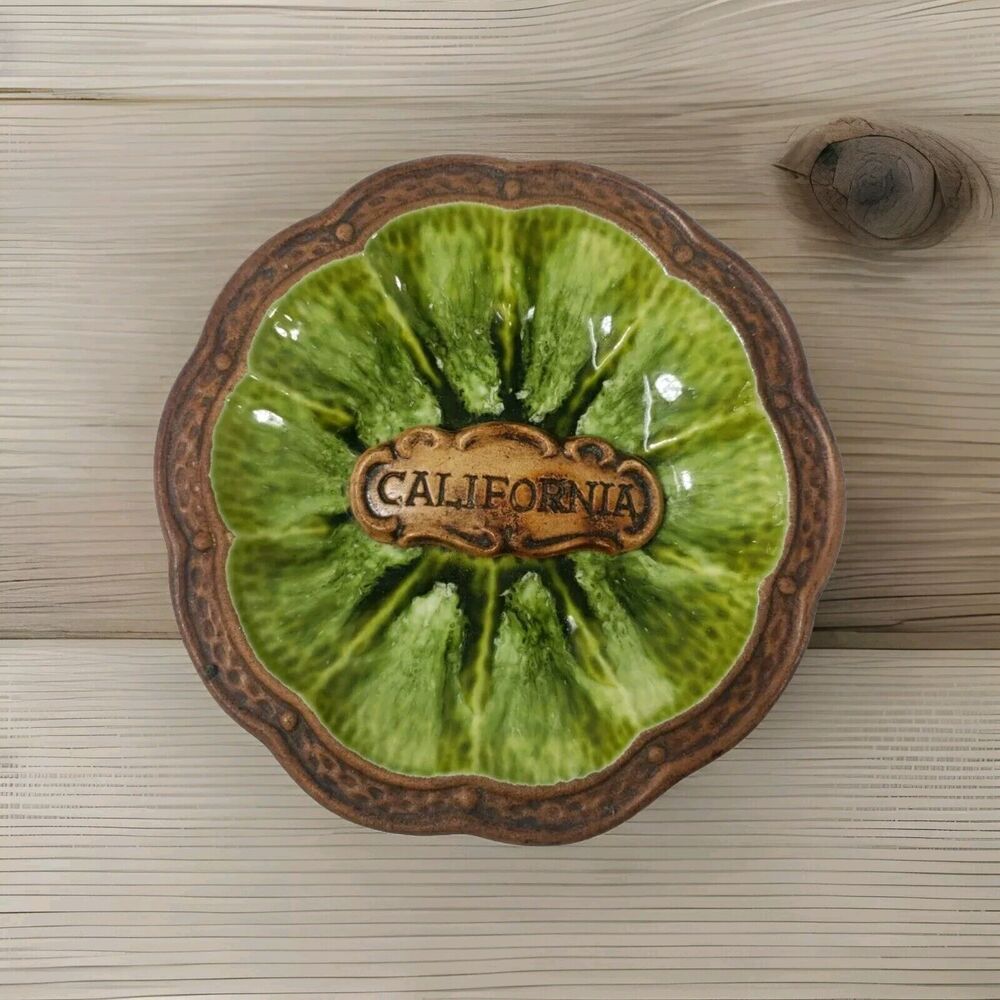 Vintage Treasure Craft California Souvenir Trinket Dish 1960s Made in USA